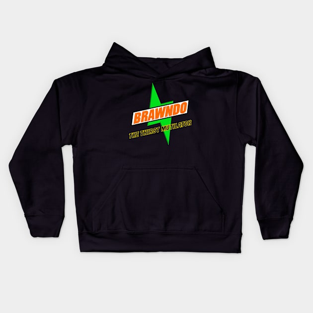 Brawndo The Thirst Mutilator Kids Hoodie by szymkowski